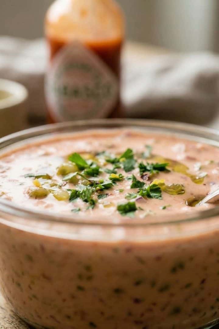 Homemade Russian Dressing 12 Homemade Russian Dressing macro profile shot