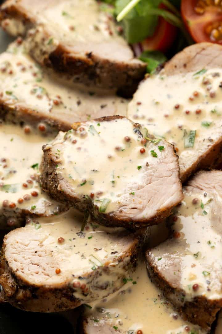 Pork Tenderloin with Mustard Sauce