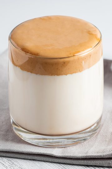 Whipped Coffee close up side view