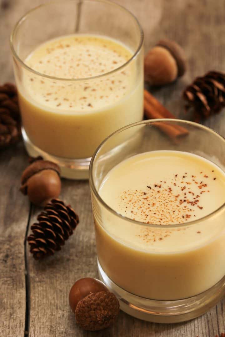 Non Alcoholic Eggnog Drinksside view